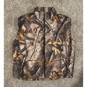 Vintage Gander Mountain Guide Series Realtree Camo Down Puffer Vest Men’s Size L